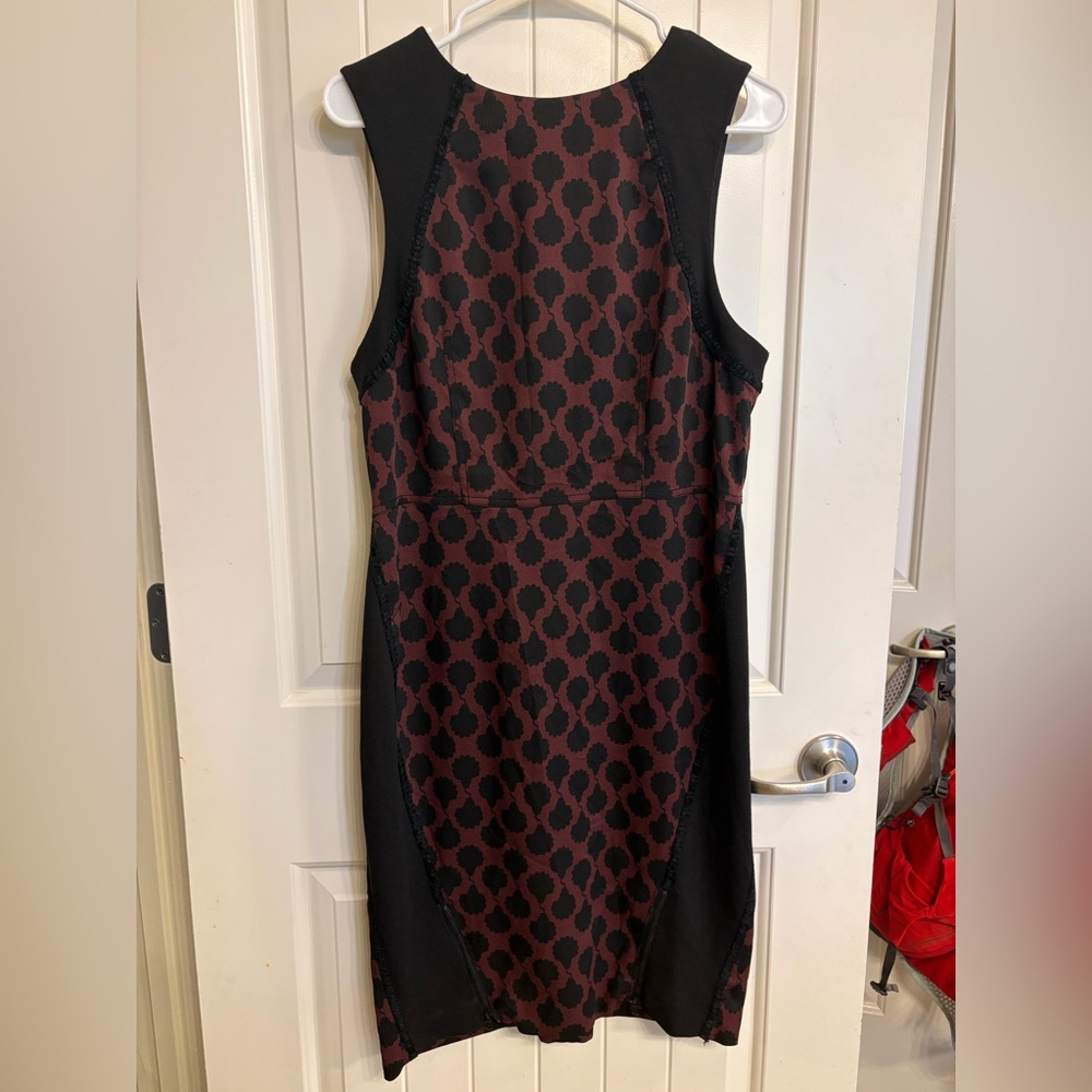 Rachel Roy Black and Maroon Dress